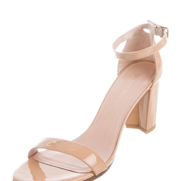 Tan patent leather Stuart Weitzman sandals - Picture 2 of 5